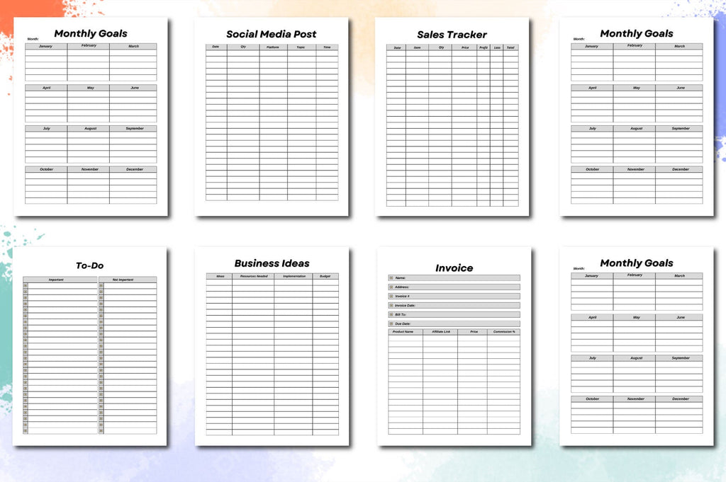 Side Hustle Planner