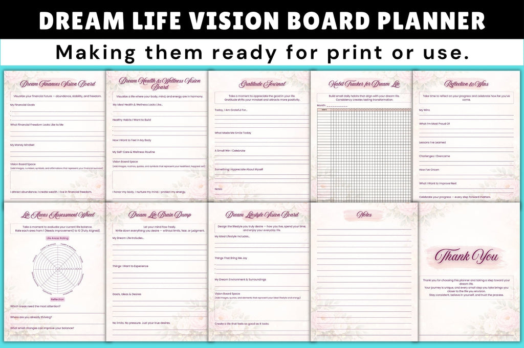 Dream Life Vision Board Planner