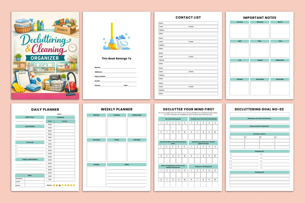 Decluttering Cleaning Planner Guide