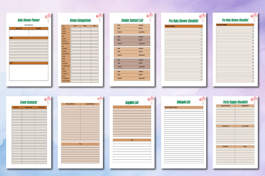 Baby Shower Planner