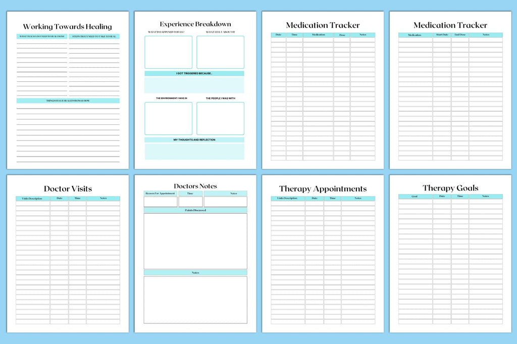 Bipolar Therapy Anxiety Planner