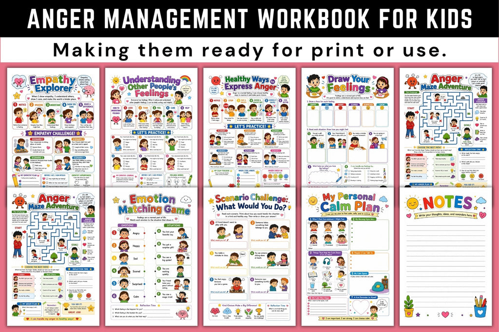Anger Management For Kids Workbook