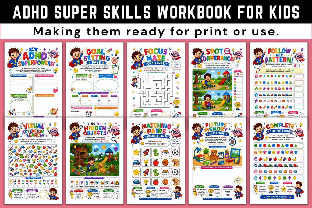 Adhd Super Skills For Kids Workbook