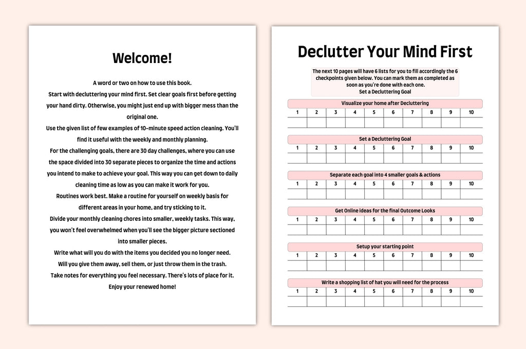 Home Reset Decluttering Planner