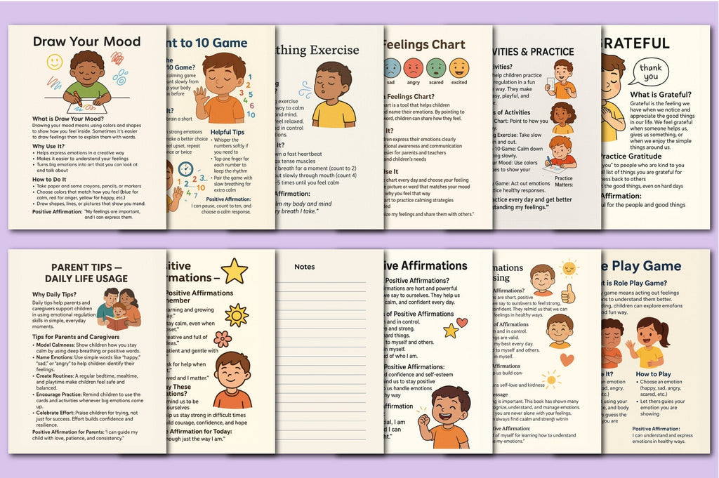 Emotional Regulation Cards for Kids