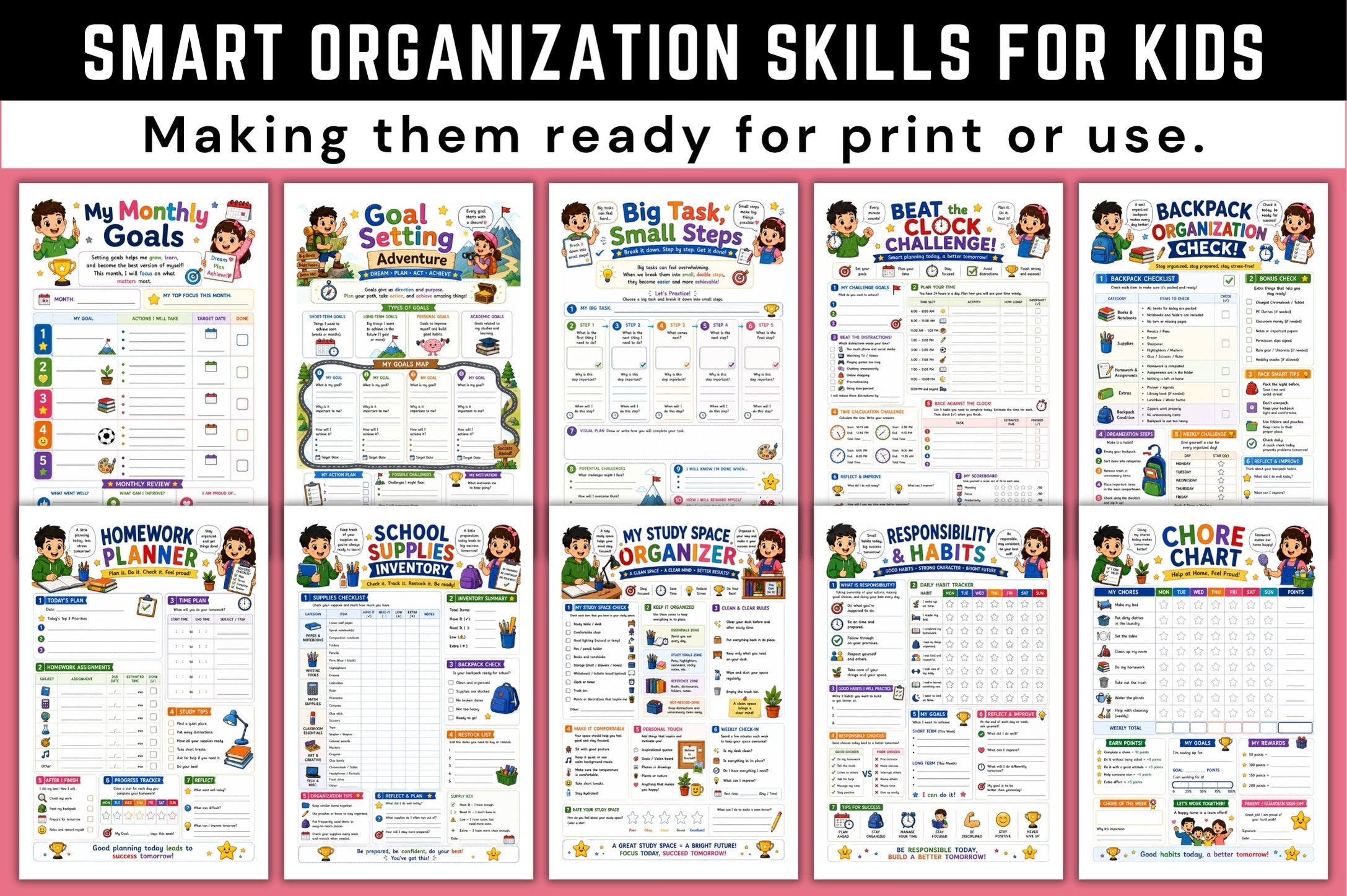 Smart Organization Skills For Kids