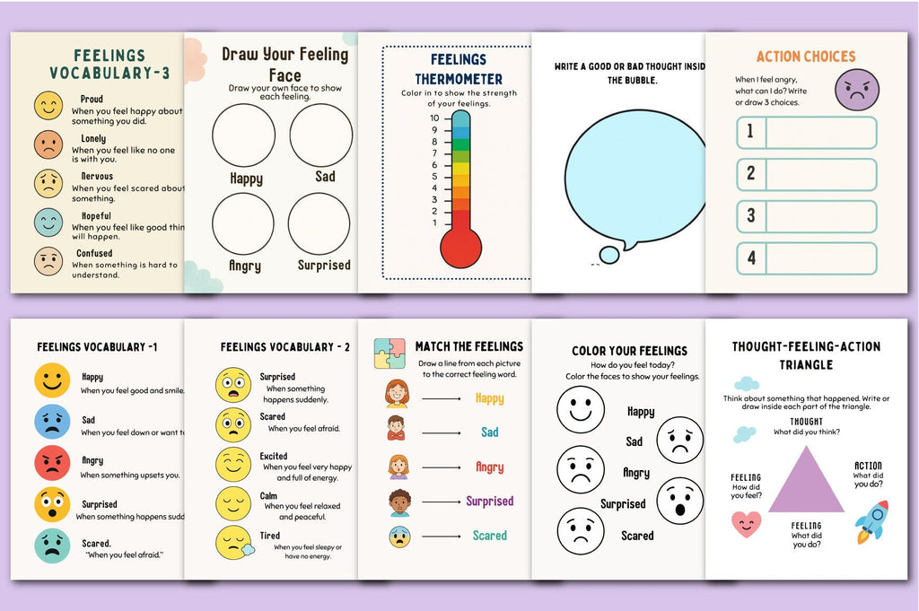CBT Worksheets for Kids Planner