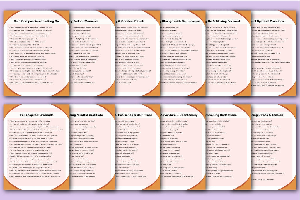 Fall Self-Care Mindfulness Journal