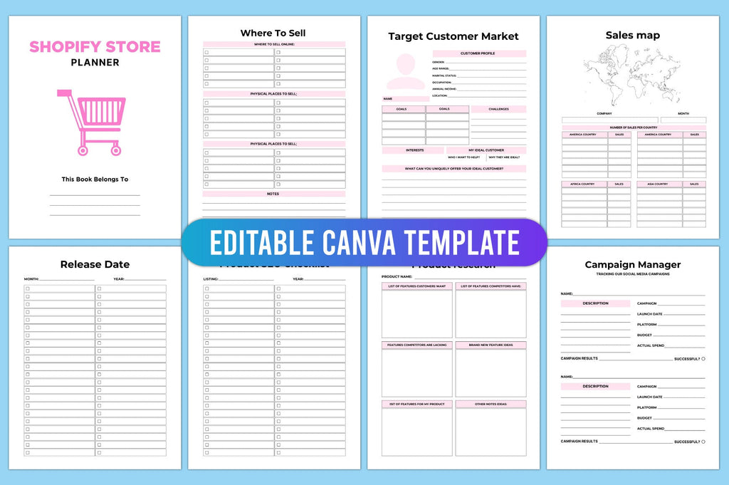 Editable Shopify Store Planner