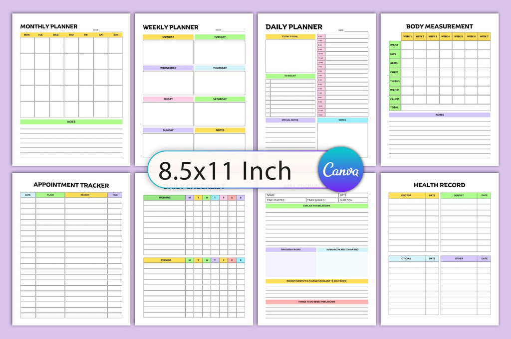 Mindful Autistic Planner Worksheets
