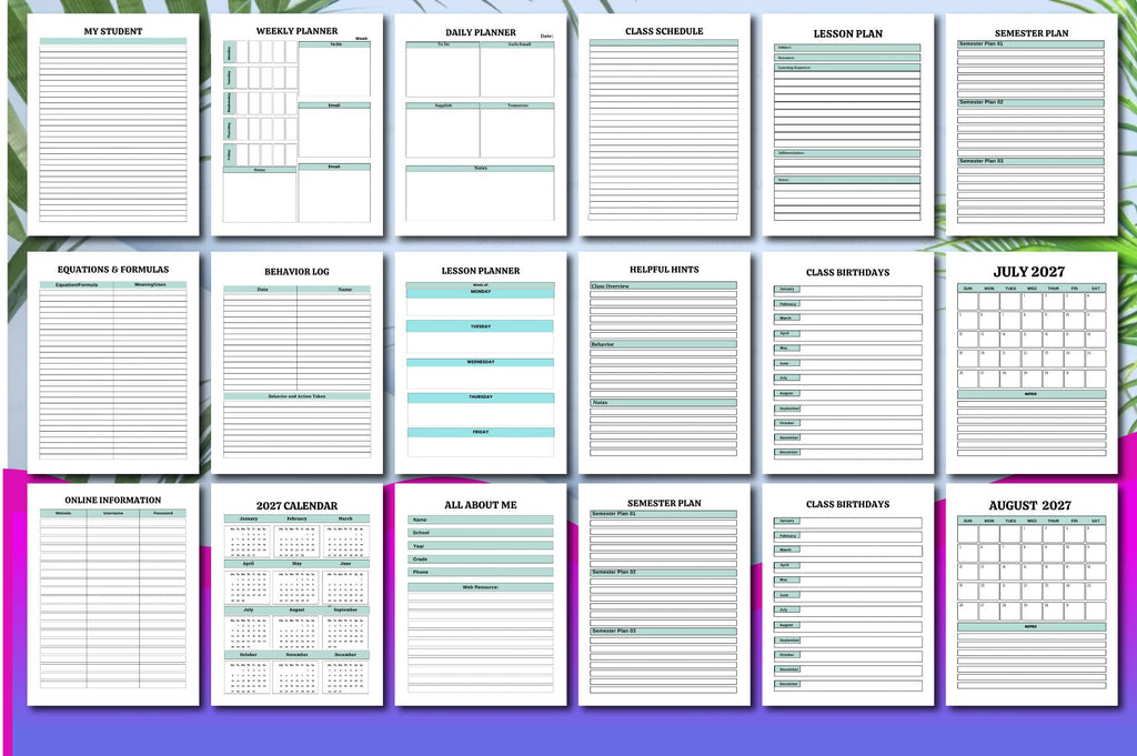Teacher Planner 00921
