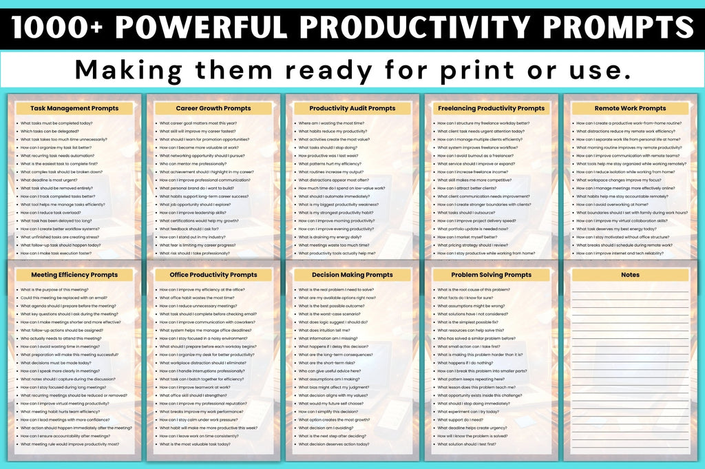 Powerful Productivity Prompts