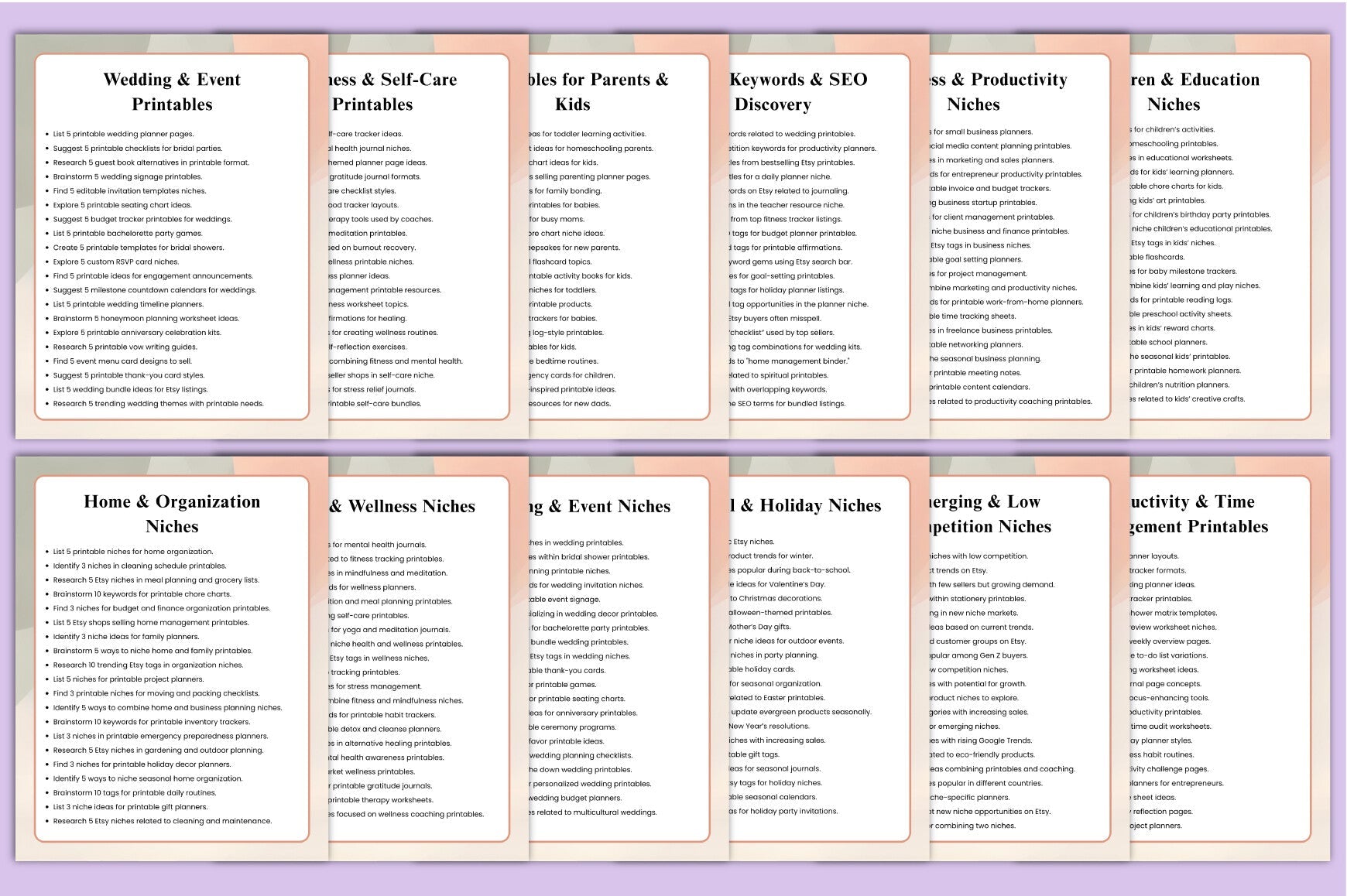 Etsy Niche Search Prompts