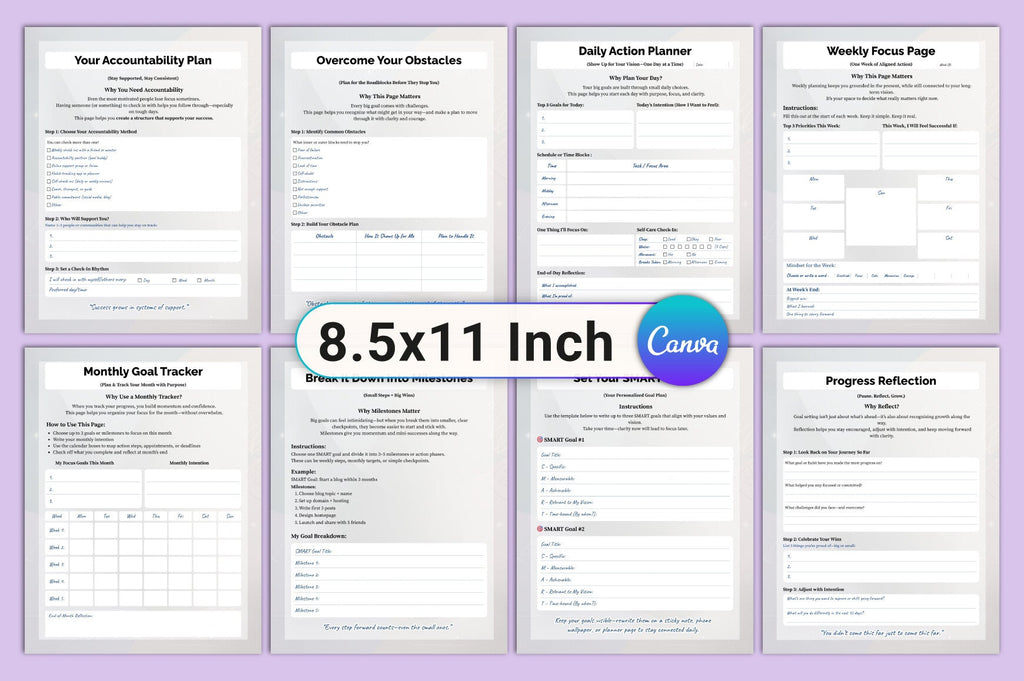Goal Setting Vision Mapping Planner