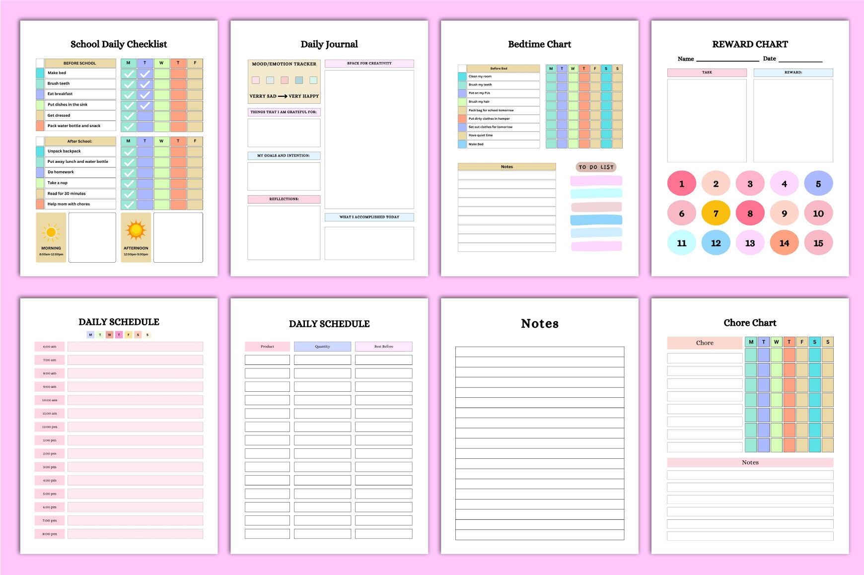 Kids Calendar Planner