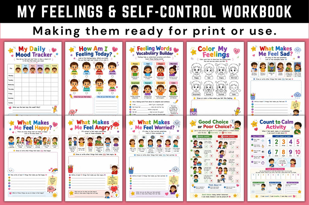 My Feelings Self Control Workbook