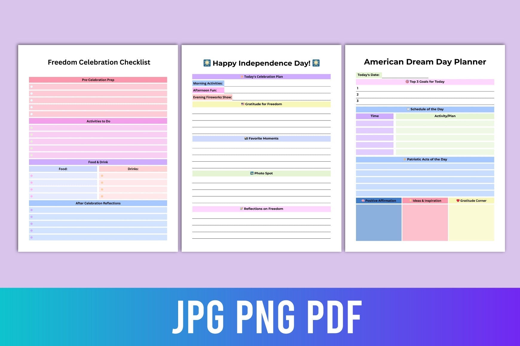 Freedom Fireworks Planner
