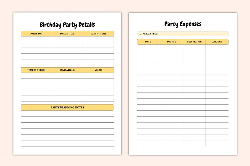 Birthday Celebration Planner