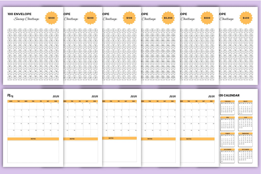 Money Saving Challenge Planner