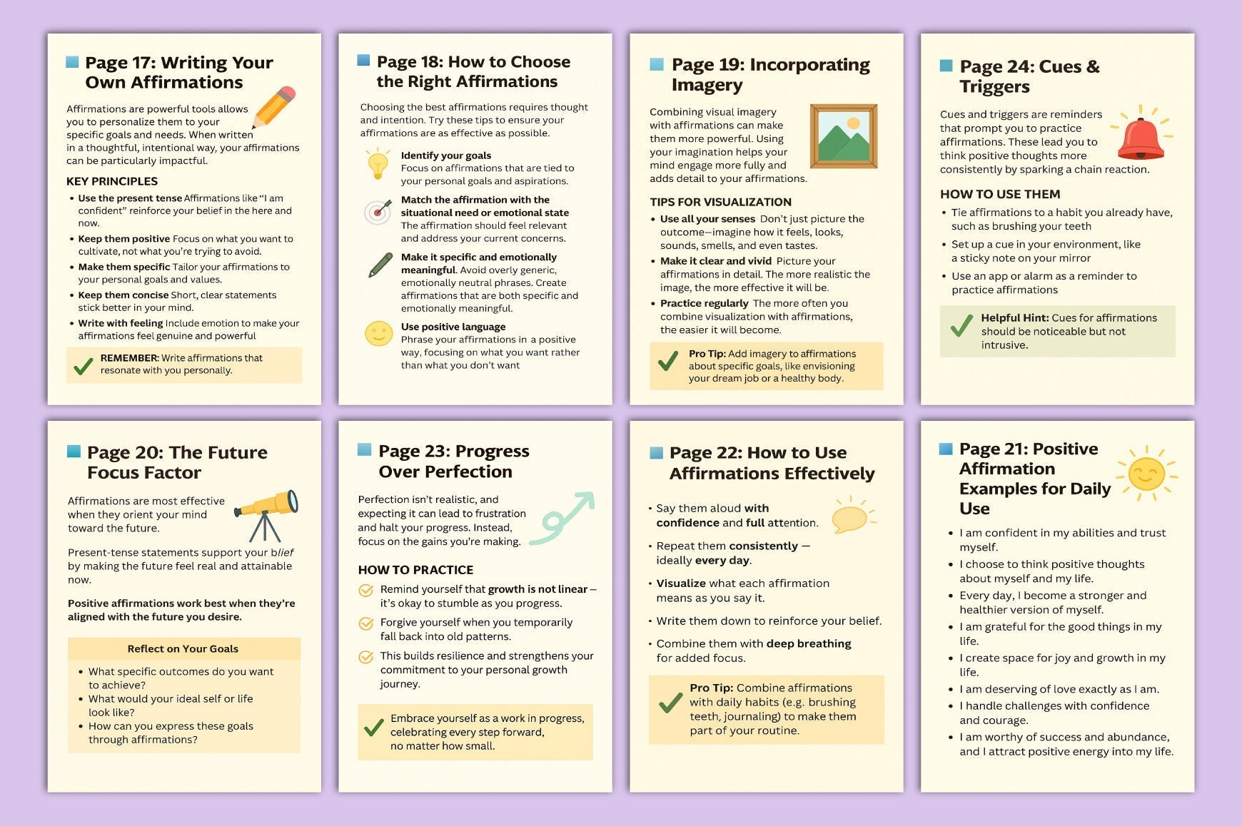 The Daily Affirmation Handbook Planner