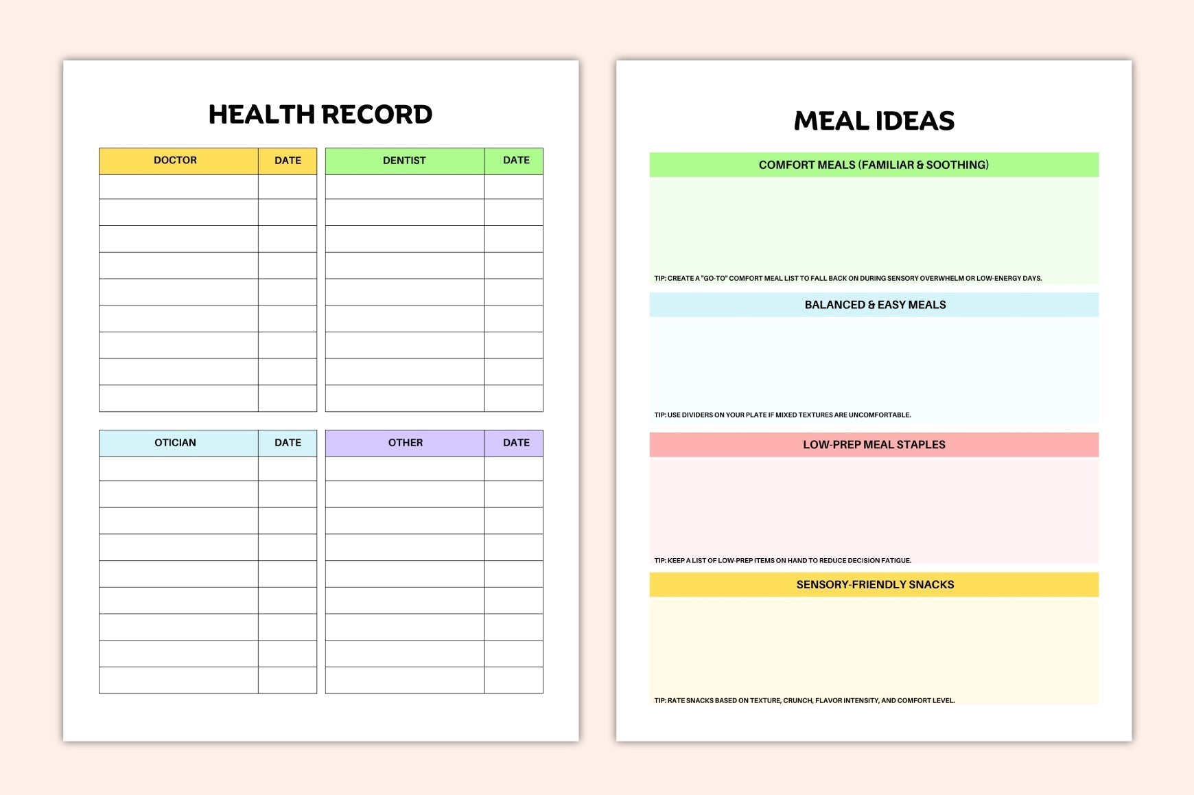 Mindful Routine Planner for Autism daily routine and mindfulness worksheets