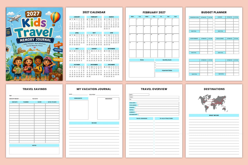 Kids Travel Memory Journal