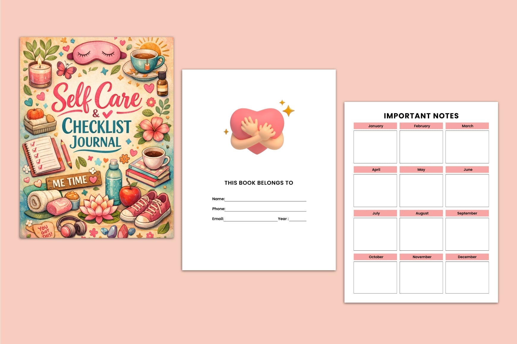 Self Care Checklist Journal