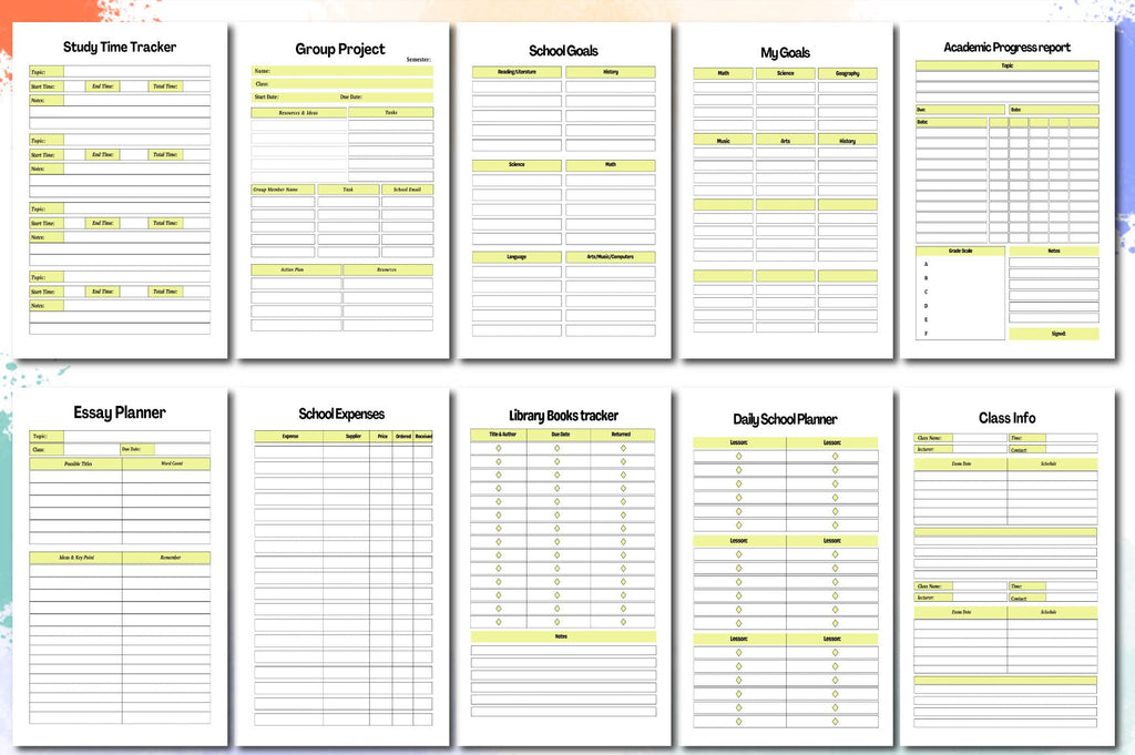 Back to School Planner
