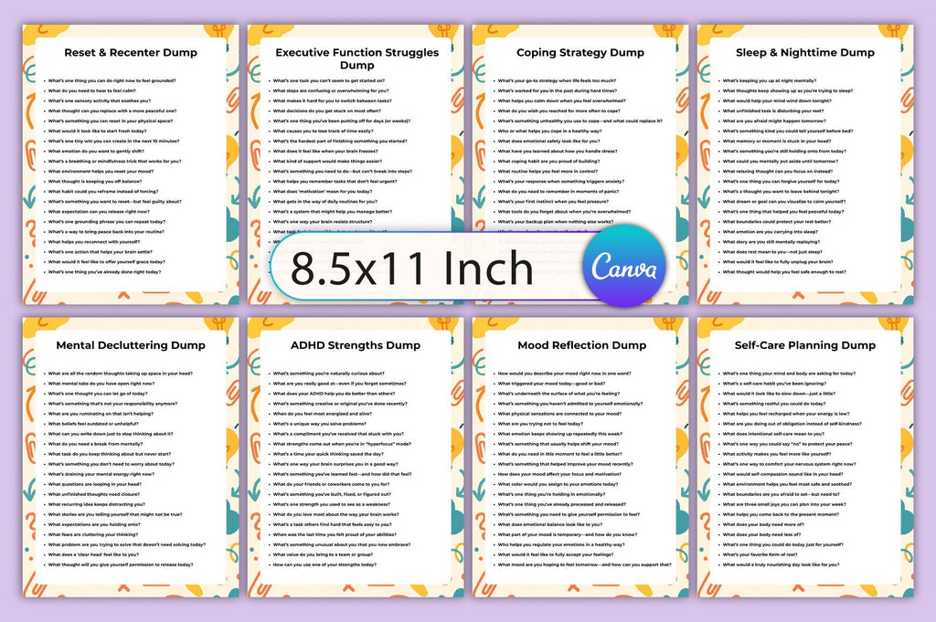 ADHD Brain Dump Prompts for Better Focus featuring guided focus exercises