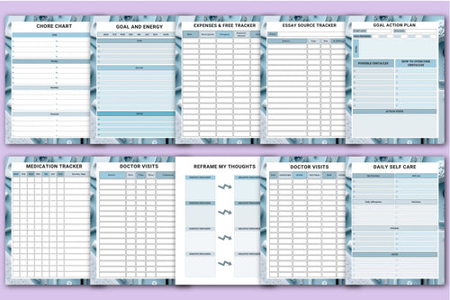 ADHD Brain Dump Toolkit Planner Worksheets