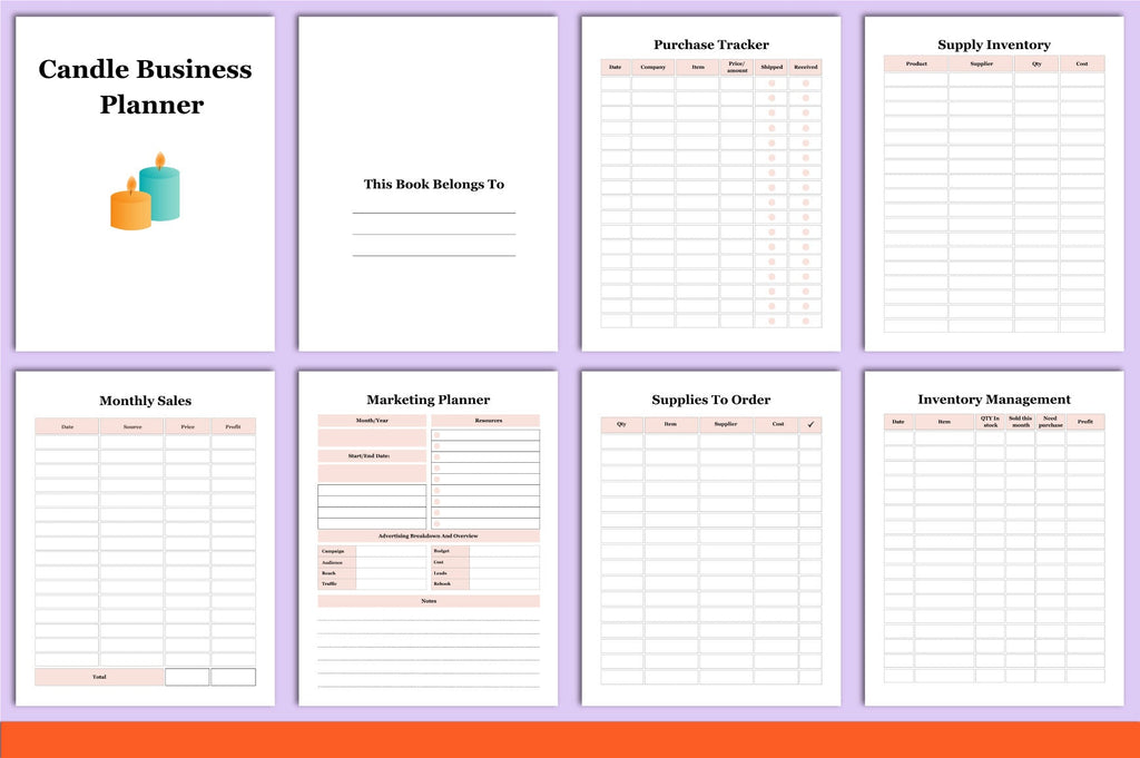 Candle Business Planner Template