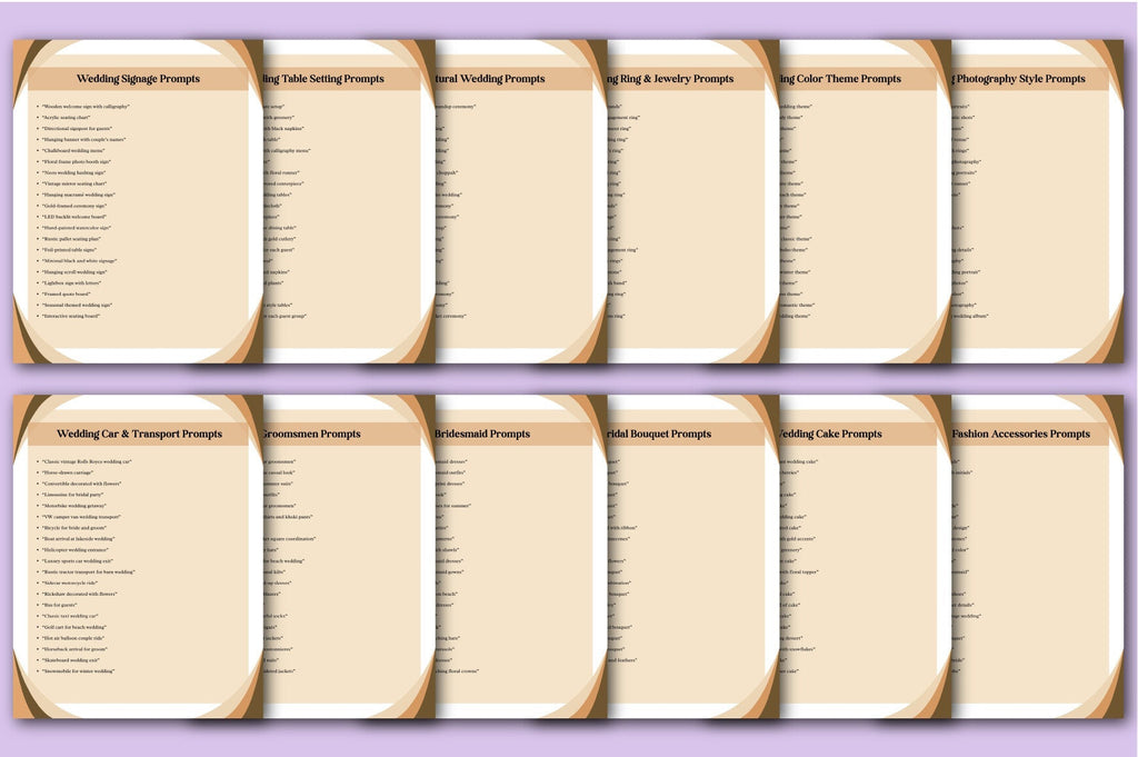 AI Wedding Prompts for Inspiration