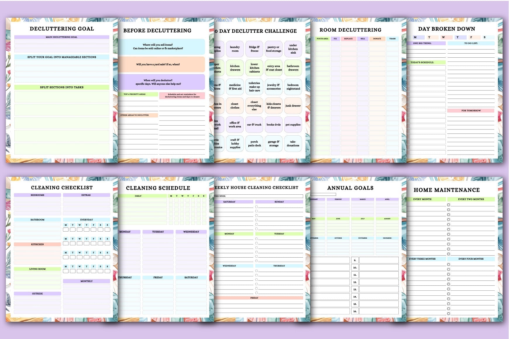 Annual Cleaning Schedule Planner