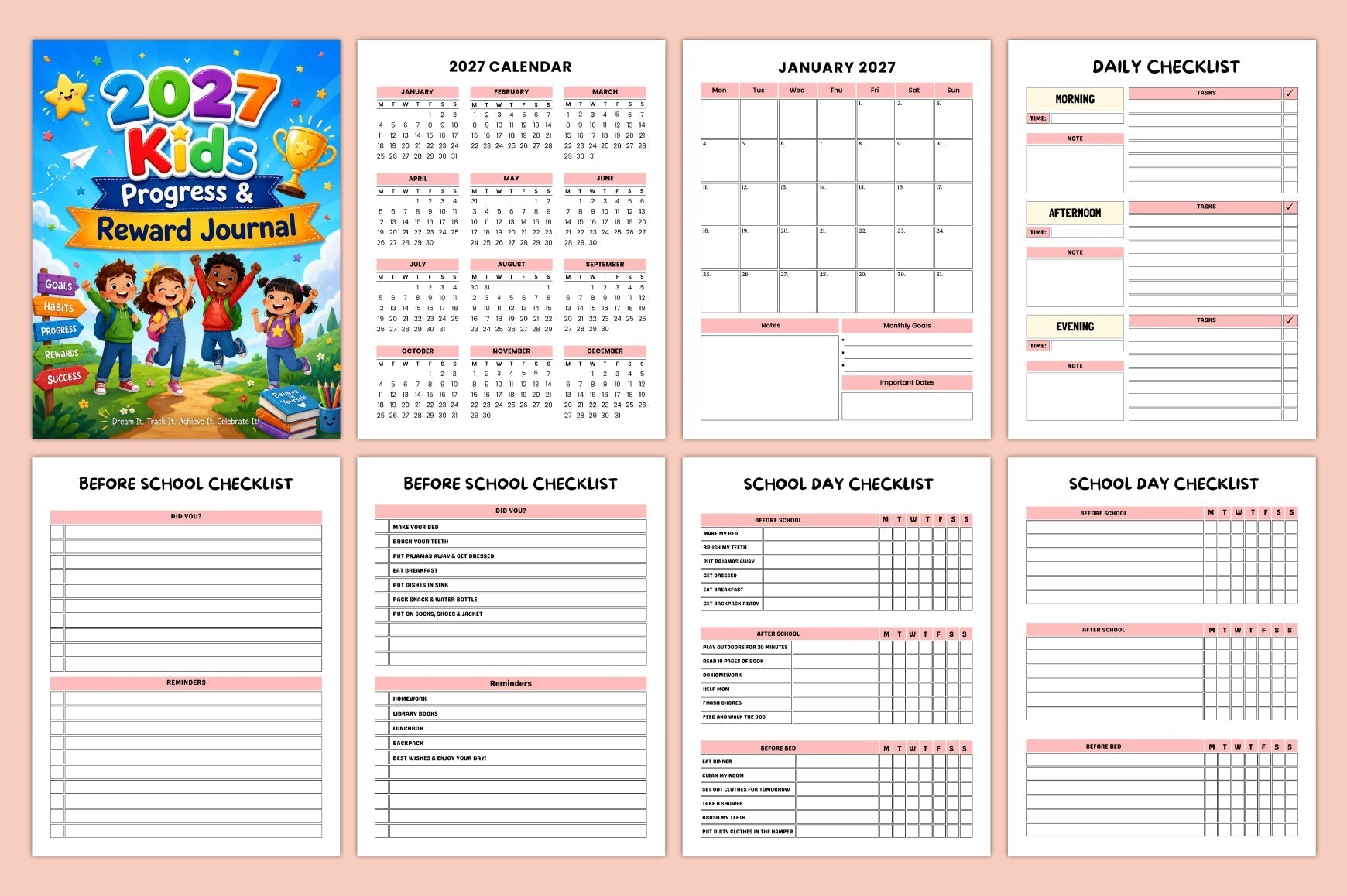Kids Progress Reward Journal