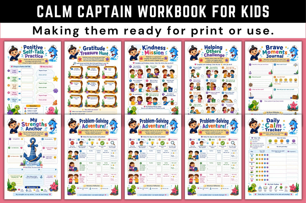 Calm Captain For Kids Workbook