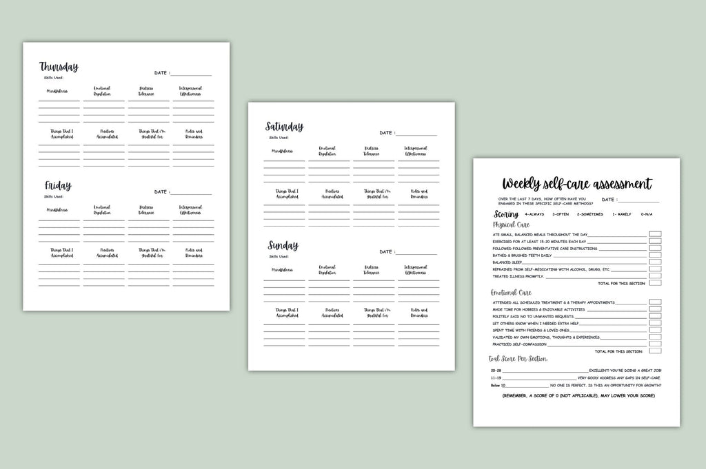 DBT Skills Balance Planner