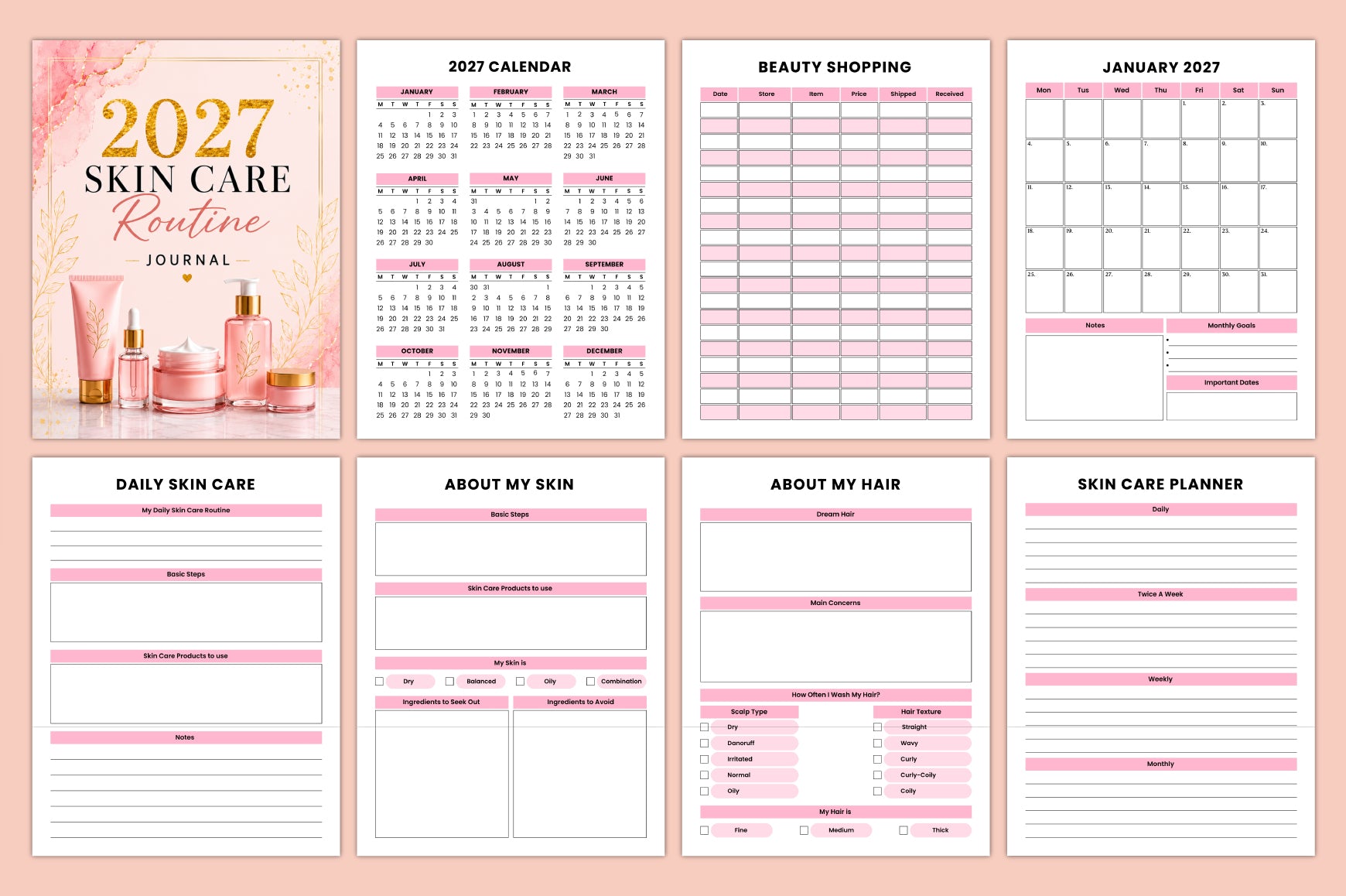 Skin Care Routine Journal