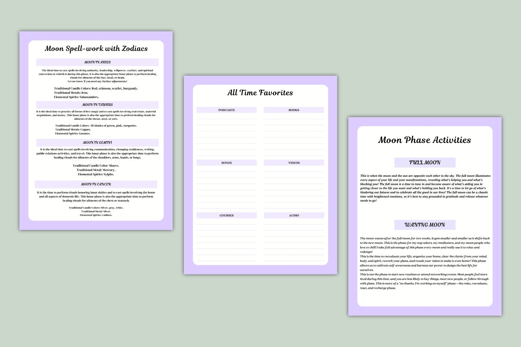 Lunar Magic Ritual Journal