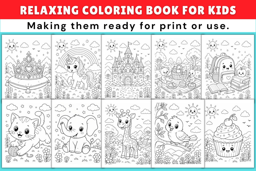 Relaxing Coloring For Kids Book