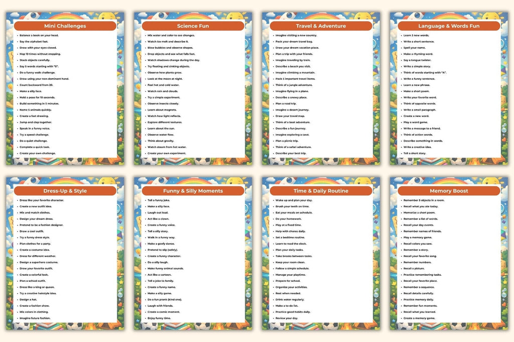Fun Activity for Prompts for Kids