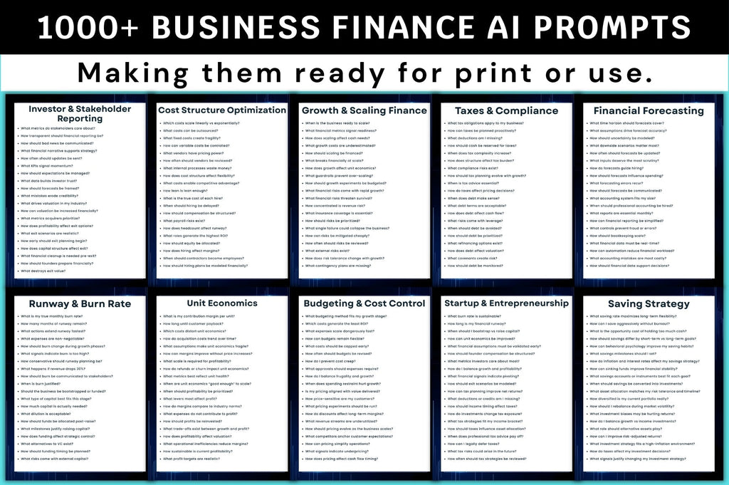 Business Finance AI Prompts