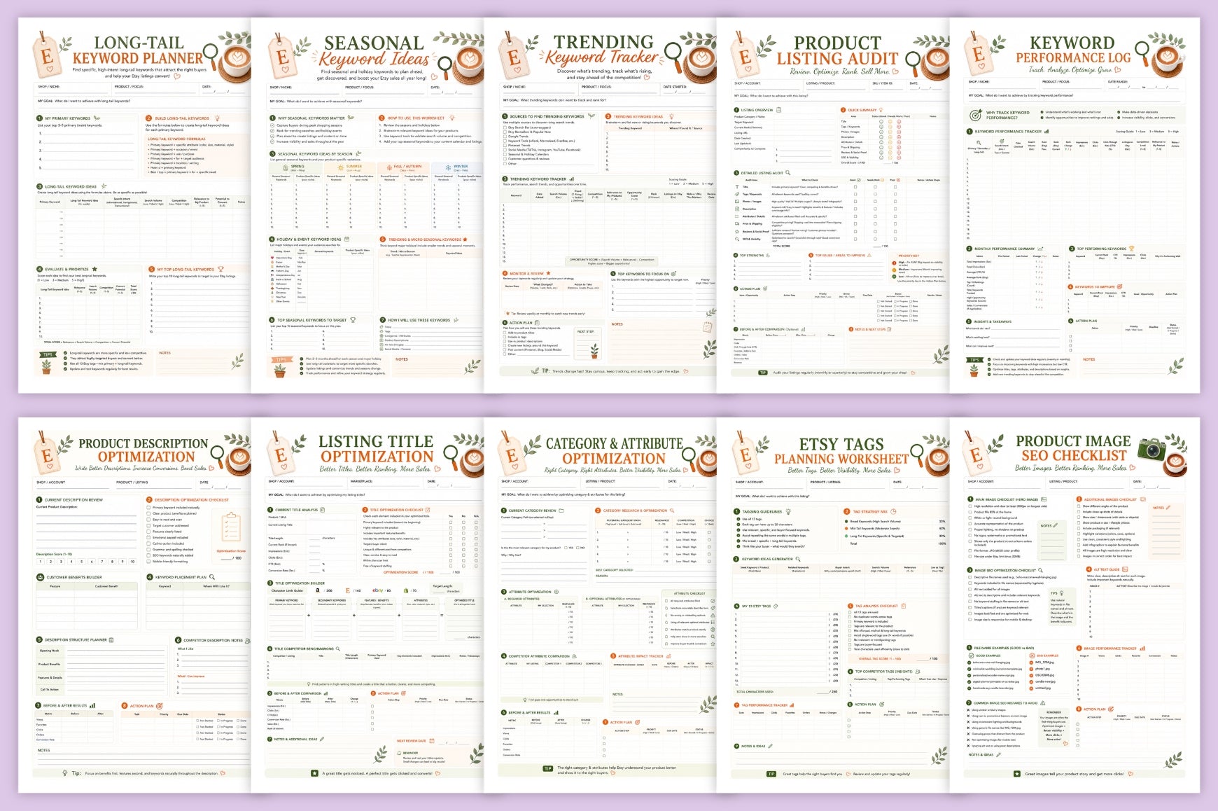 Etsy SEO Listing Optimization Workbook