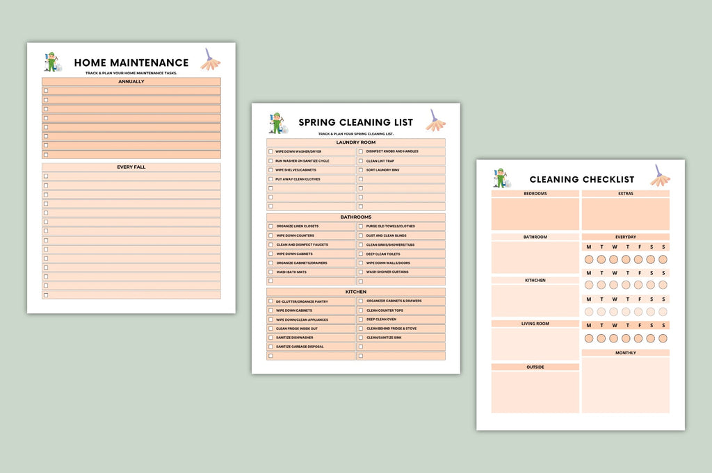 ADHD Clean Space Focus Planner with printable focus and decluttering pages