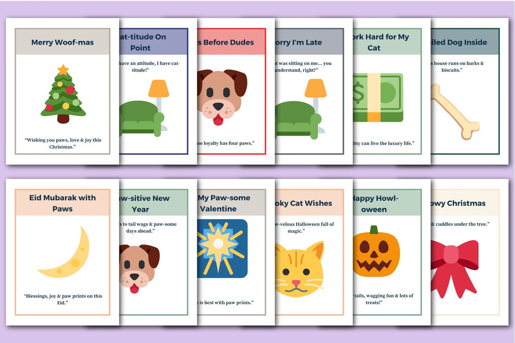 Pet Lovers: 40 Design Cards Collection