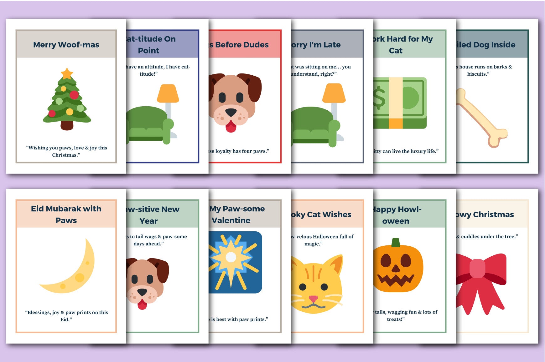 Pet Lovers: 40 Design Cards Collection