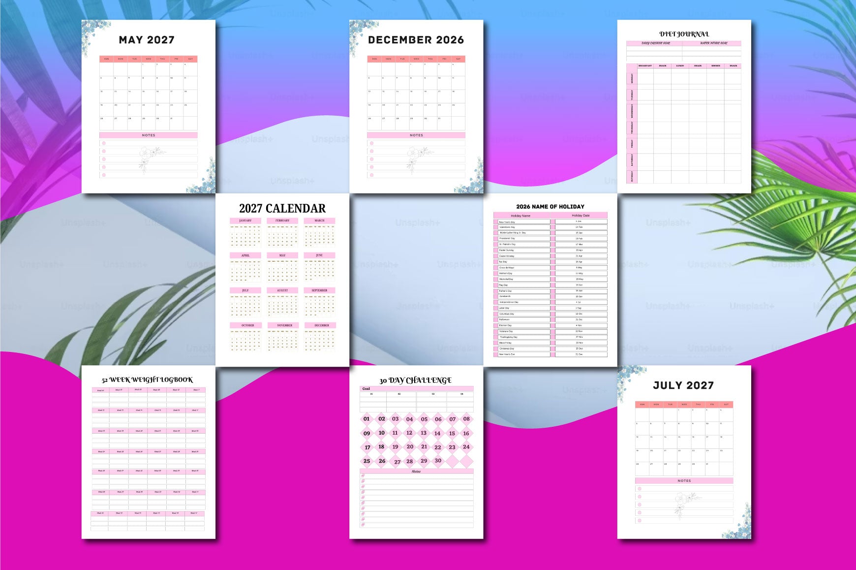 Fitness Planner Minimal Changes