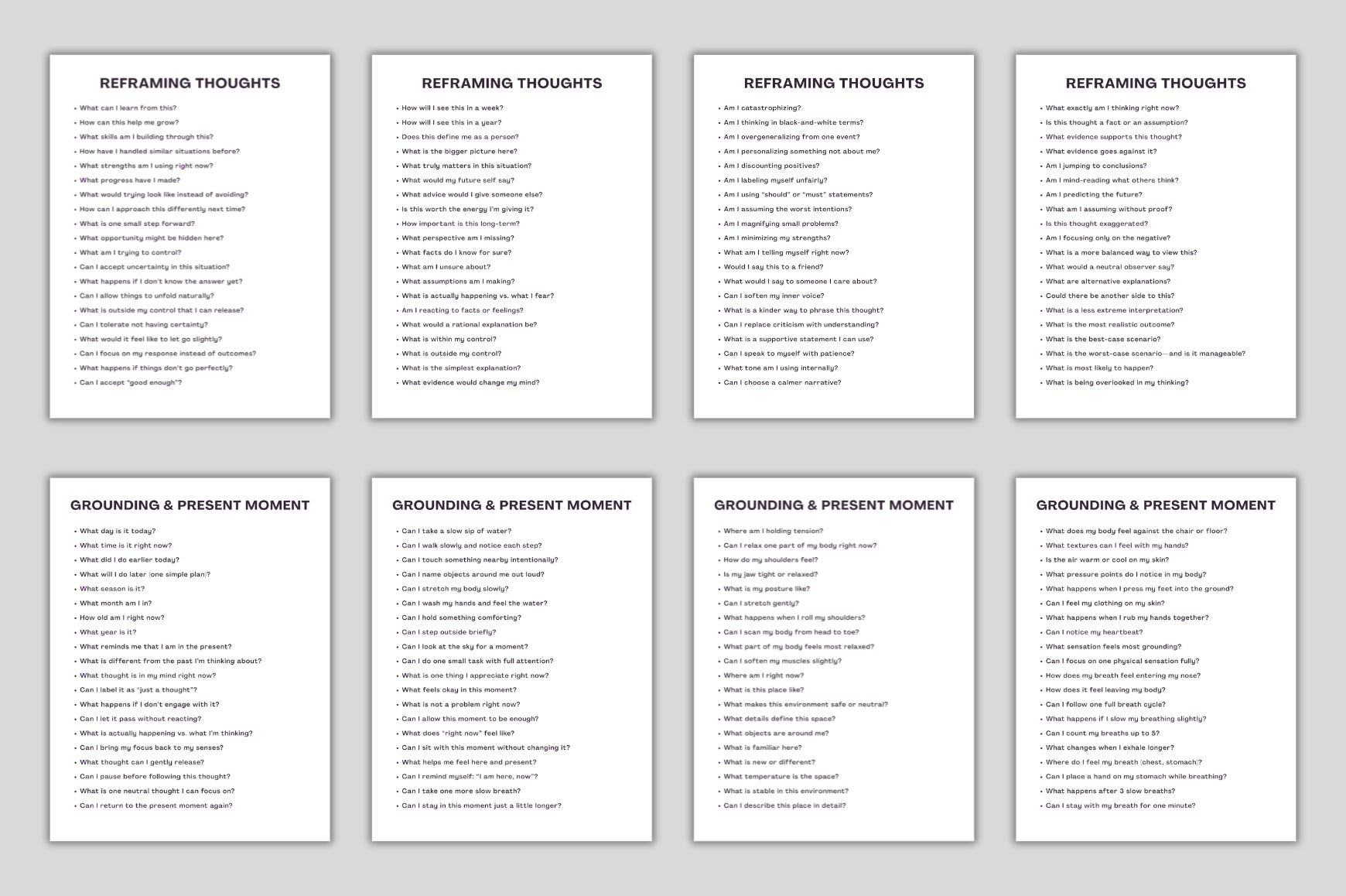 Anxiety Relief Prompts