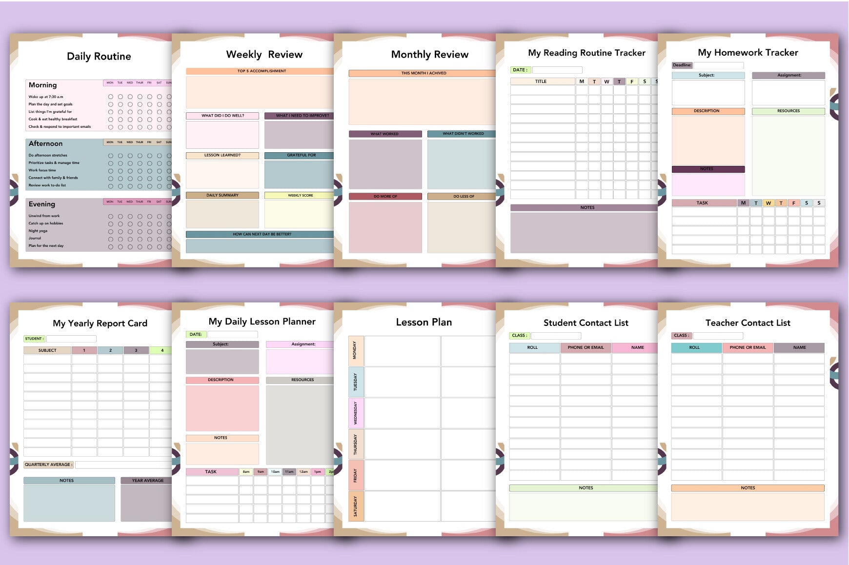 Teacher Planner