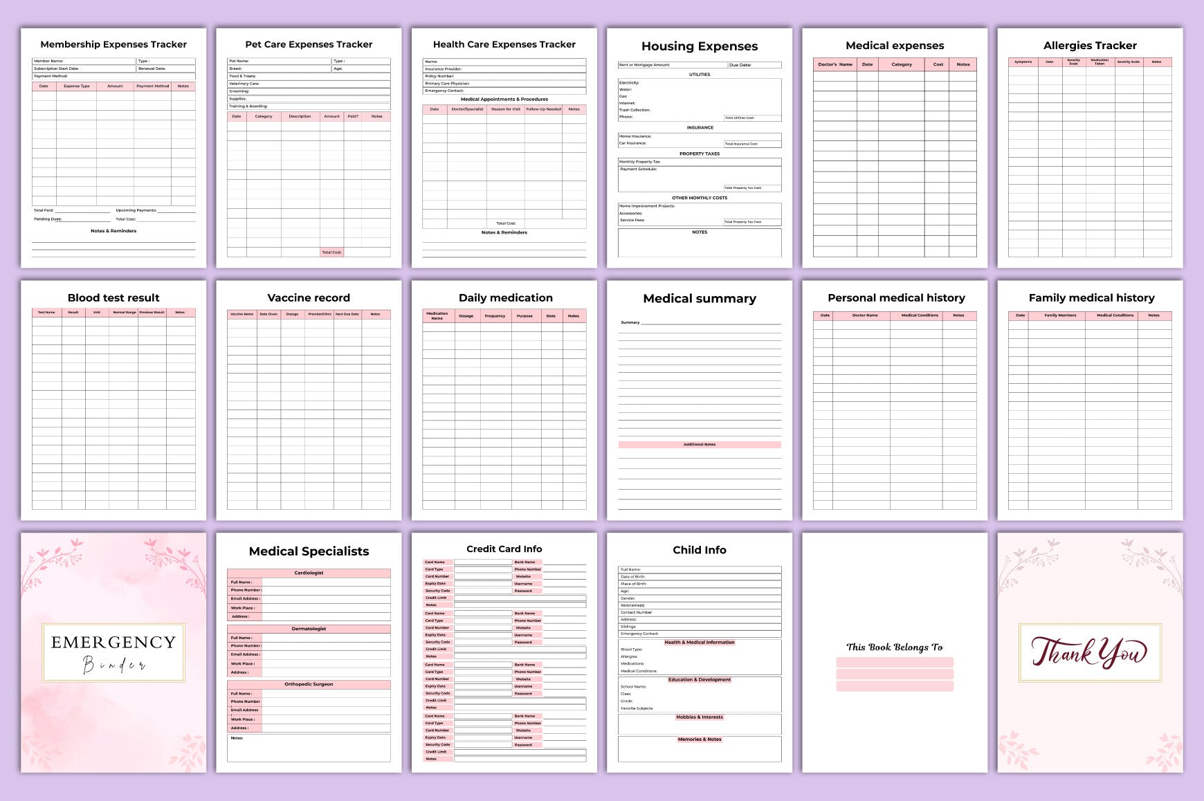 Emergency Binder Planner Guide
