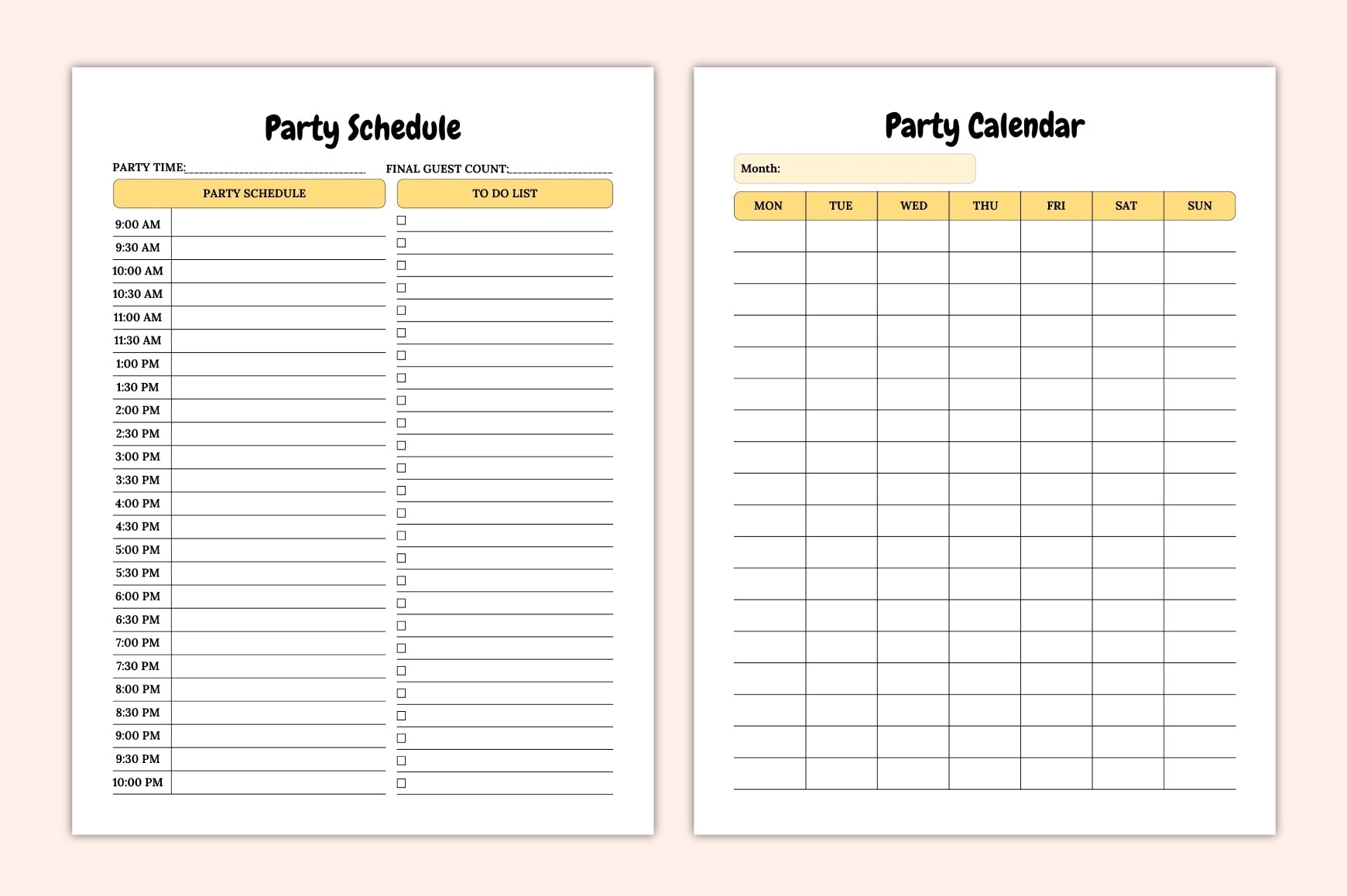 Birthday Celebration Planner